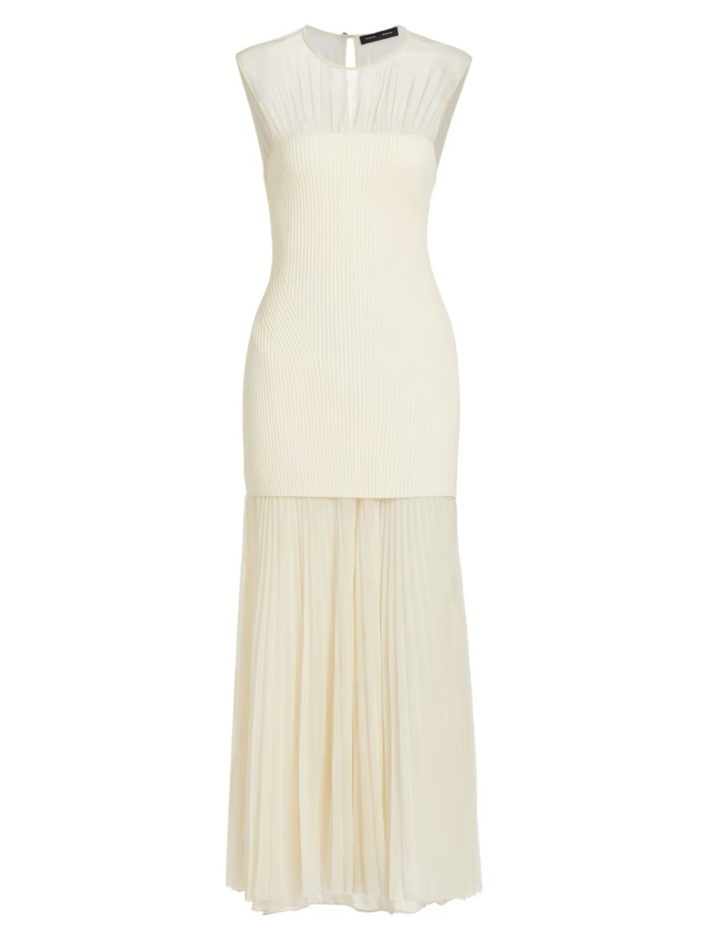 Proenza Schouler Cream Draped Knit Dress - Picture 3 of 13